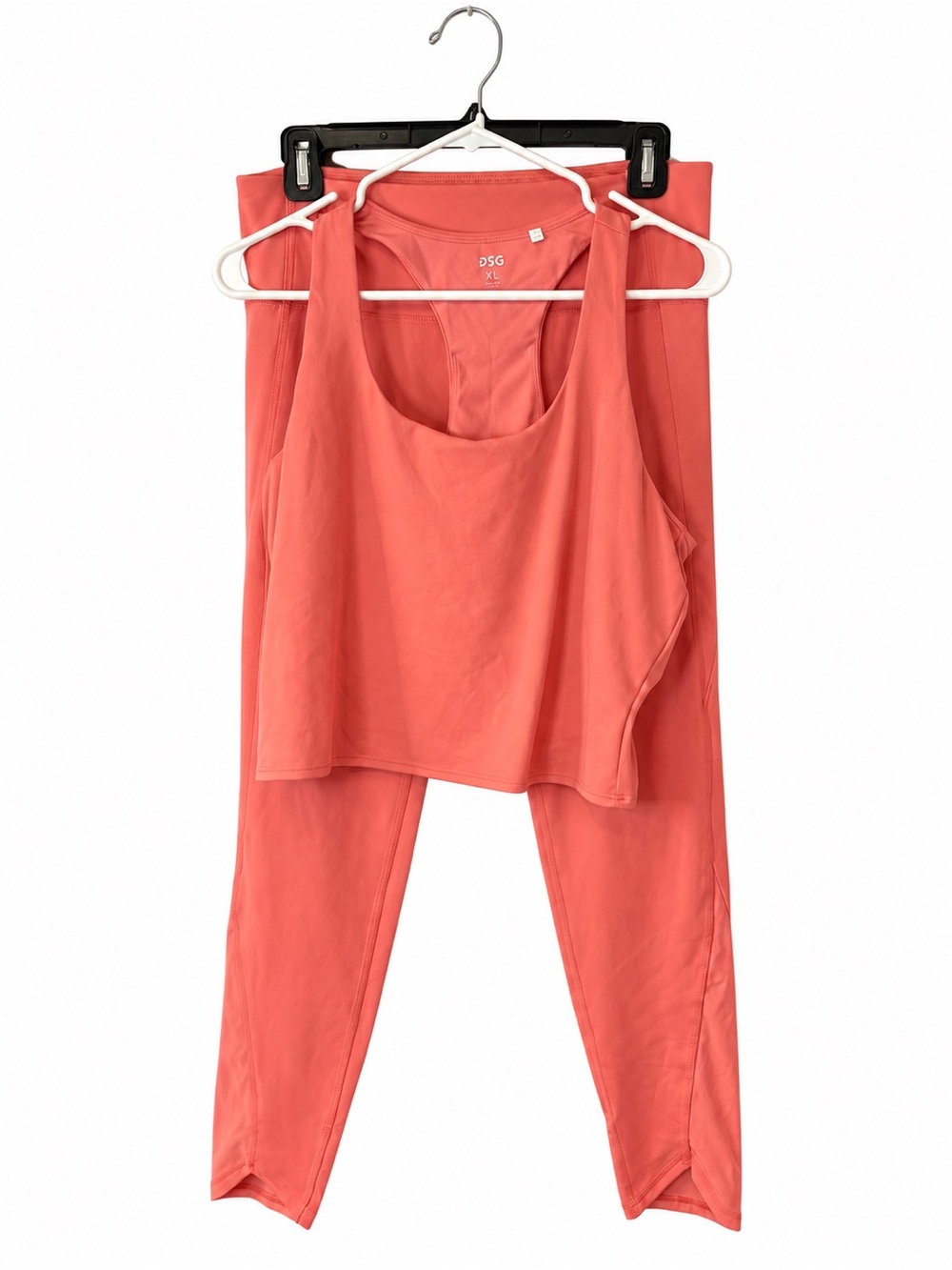DSG Coral-Orange Womens Active xl Tank & L Legging Set